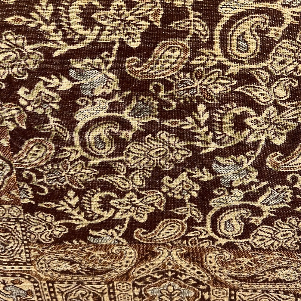 NWOT Pashmina beauty brown and gold, grey metallic with fringe.